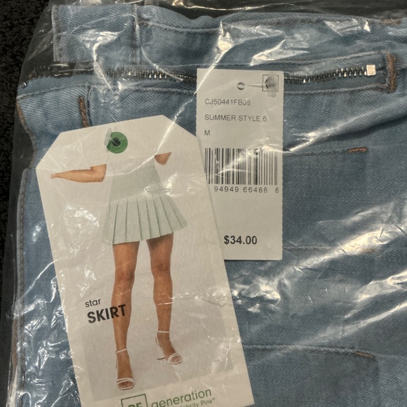 Star skirt celebrity pink Jean skirt - Picture 4 of 5